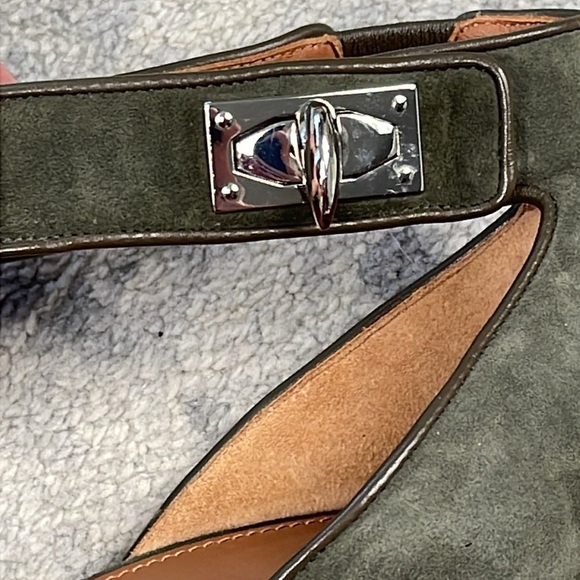 Givenchy Shark Lock Ankle Strap Stiletto Heels Sandals Gray Suede Sz 40 - Picture 6 of 15